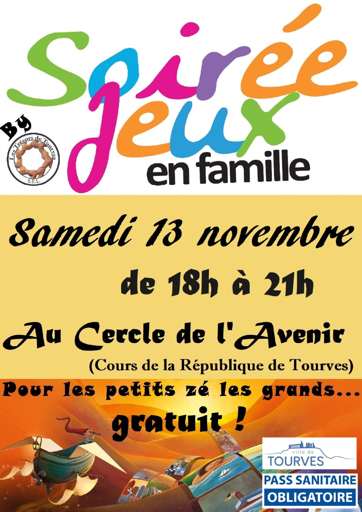 Prochaine Soirée Jeux : samedi 13 novembre 18h-21h