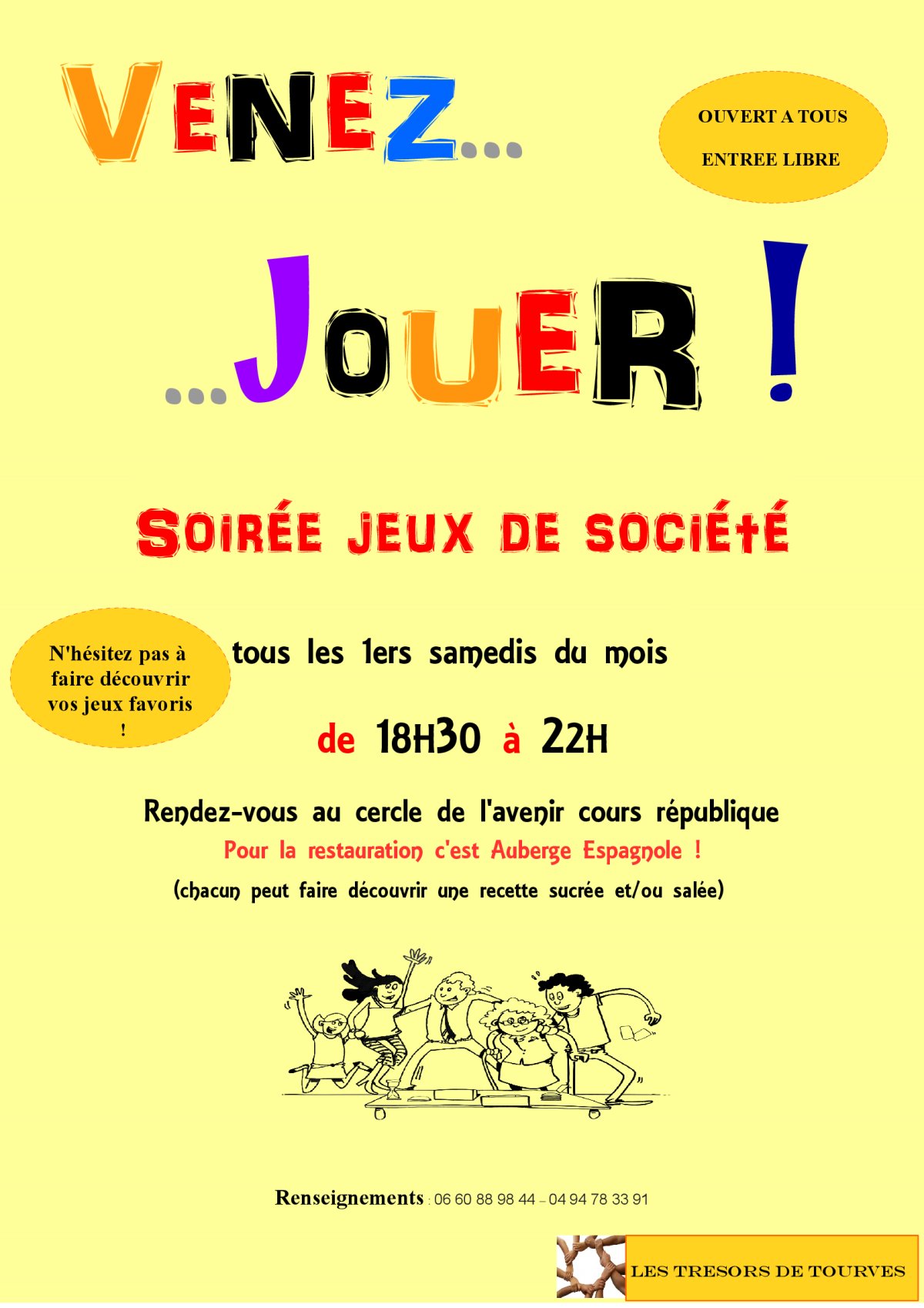 rappel convivialité et jeux de société 