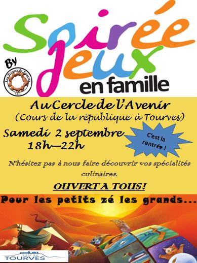 Soirée Jeux ! Tous les 1ers samedis du mois de 18h à 22h au Cercle !